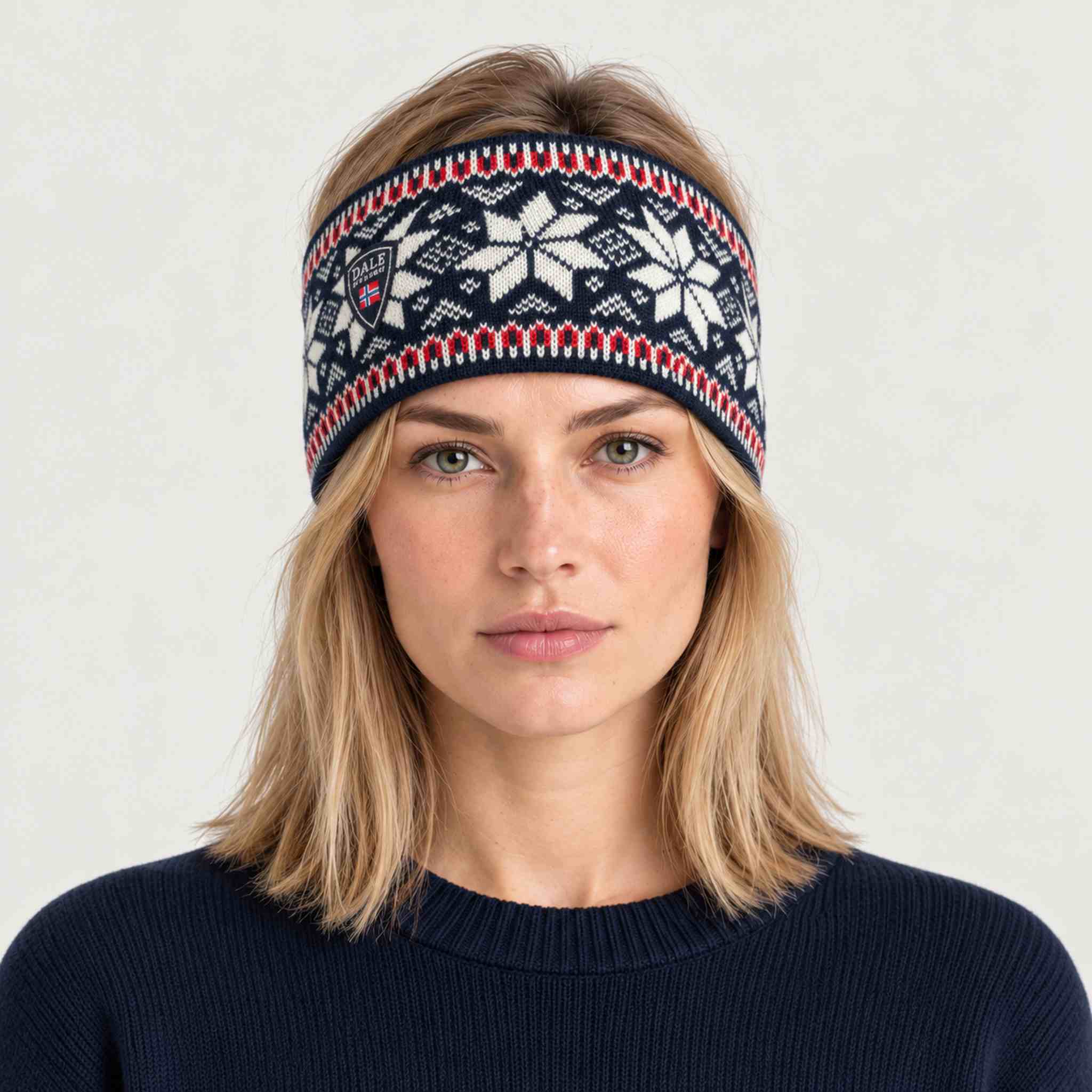 Dale of Norway Garmisch Headband in Navy - female front