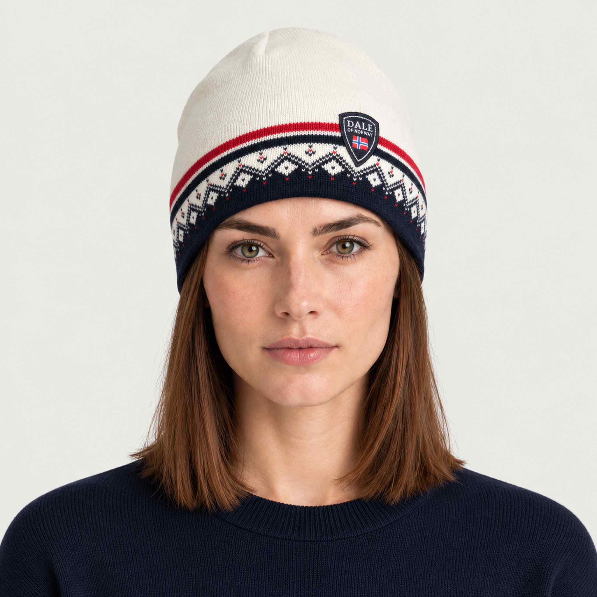 Dale of Norway Moritz Hat in Off White - female front