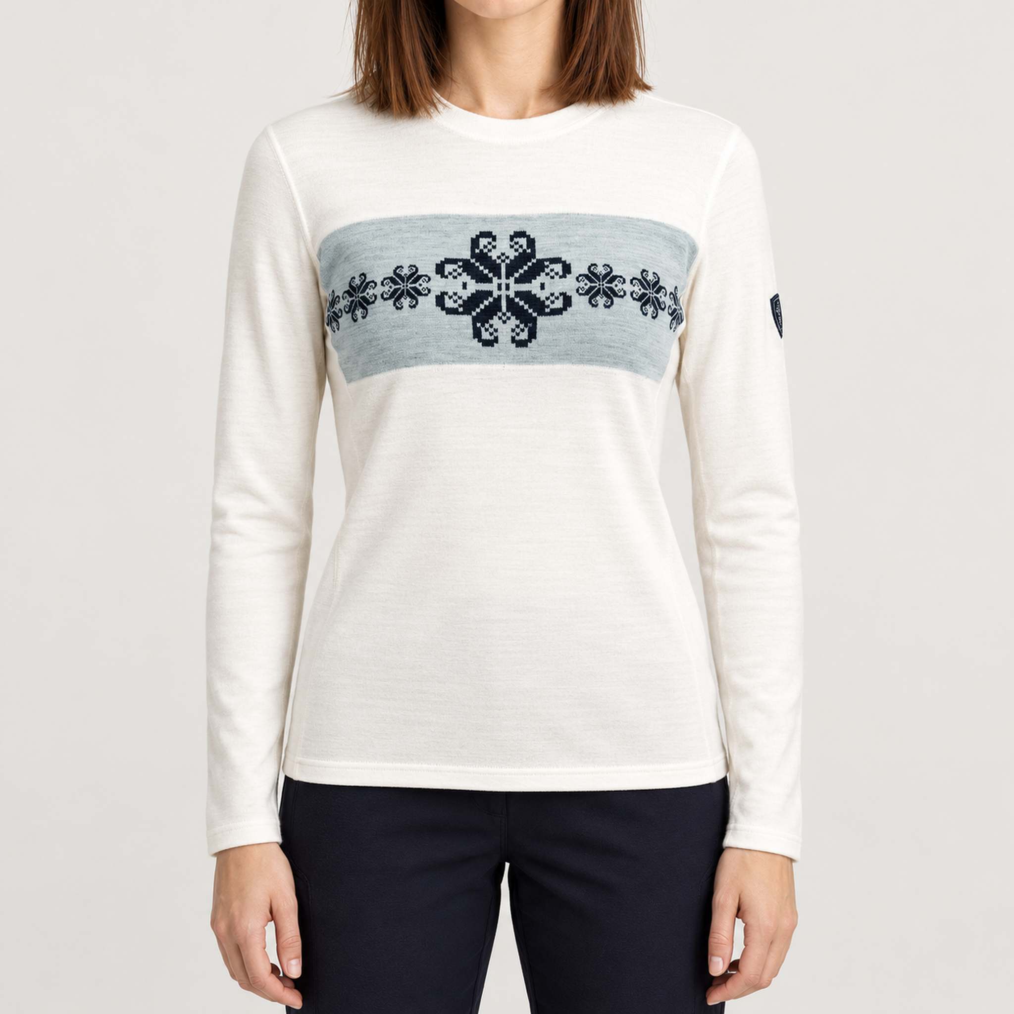 Dale of Norway Falkeberg Base Layer Crew Neck Sweater - model front