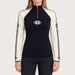 Dale of Norway Geilo Sweater in Navy/Off White - model front
