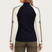 Dale of Norway Geilo Sweater in Navy/Off White - model back