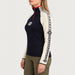 Dale of Norway Geilo Sweater in Navy/Off White - model side