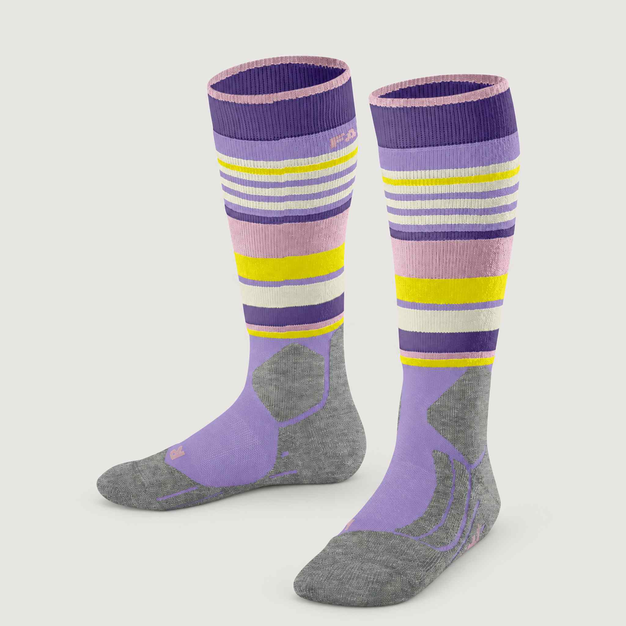 Falke SK2 Kids Ski Socks in Light Lilac – front product view