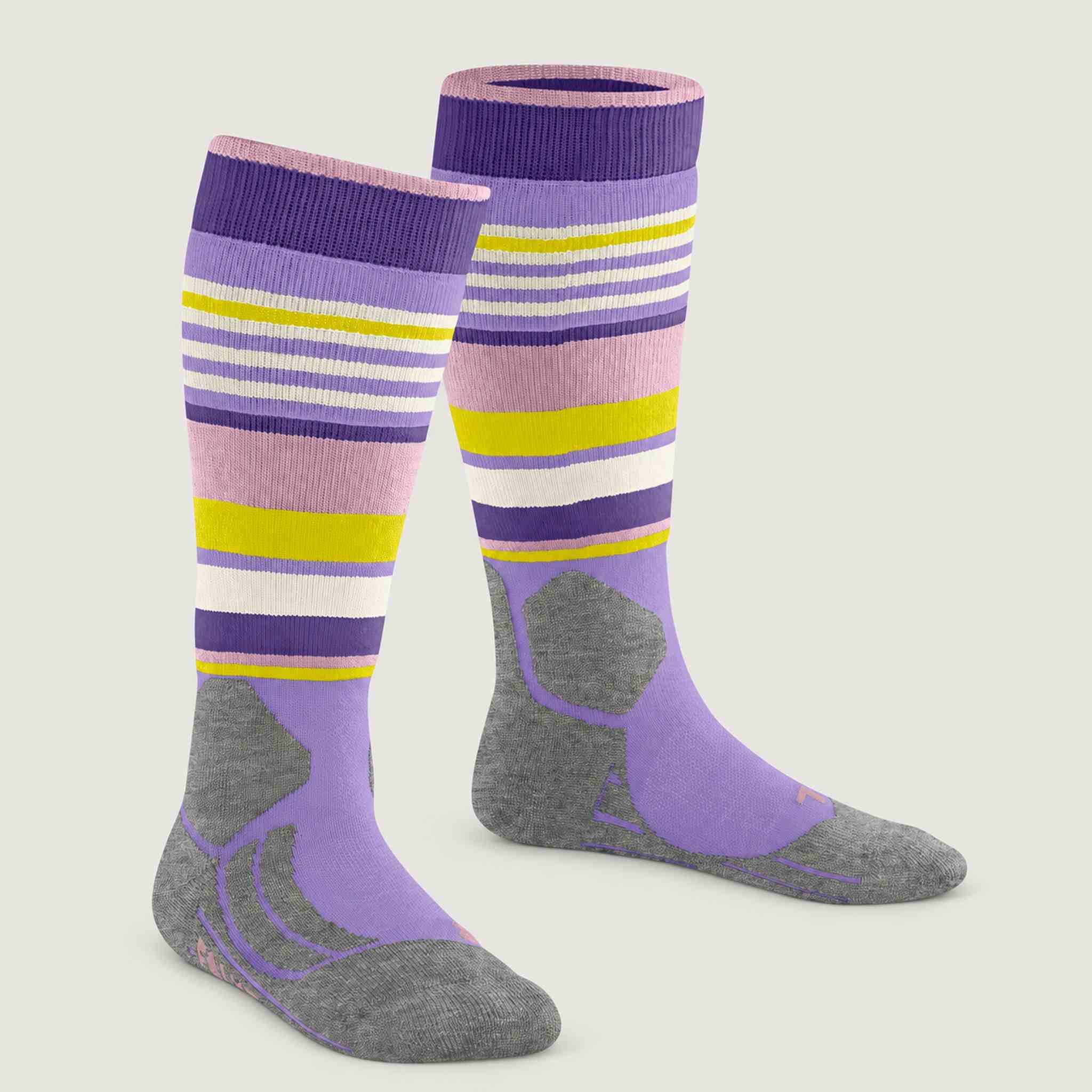 Falke SK2 Kids Ski Socks in Light Lilac – angle product view