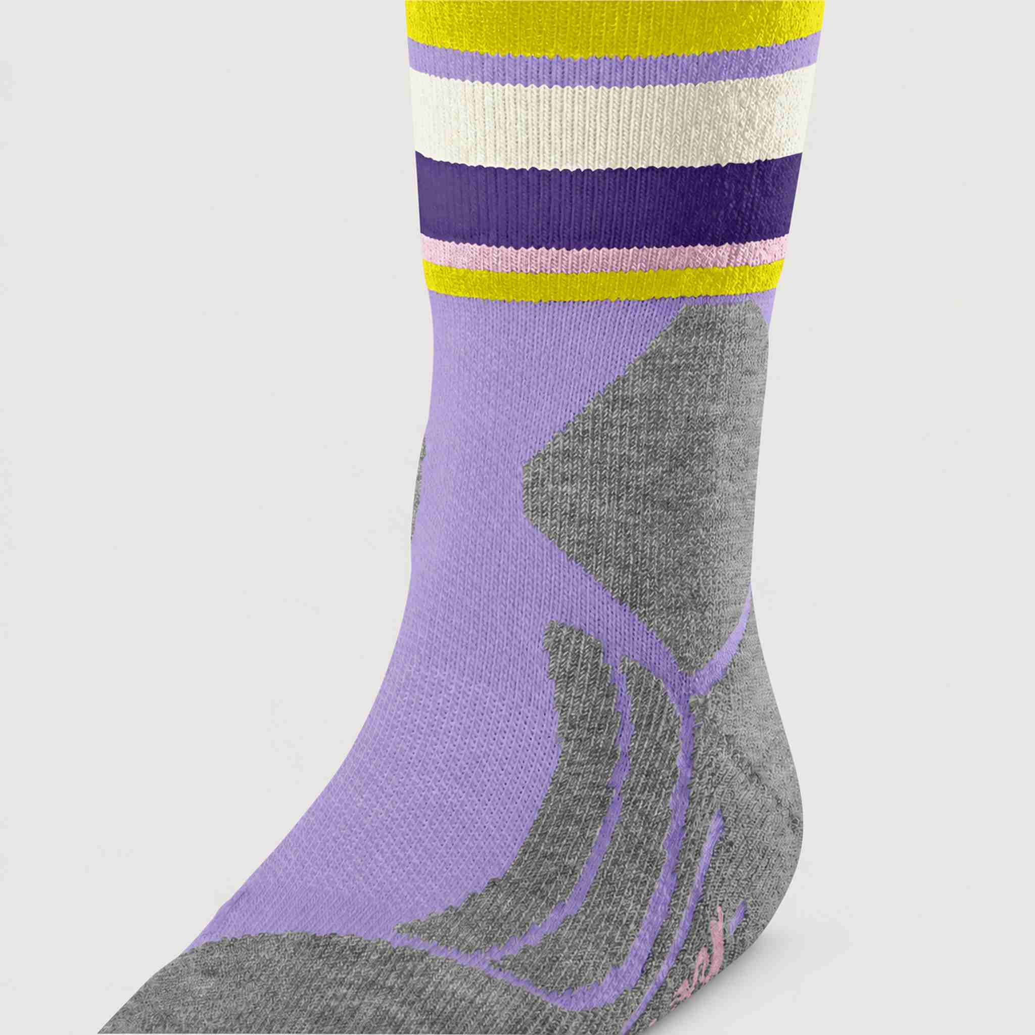 Falke SK2 Kids Ski Socks in Light Lilac – heel detail product view