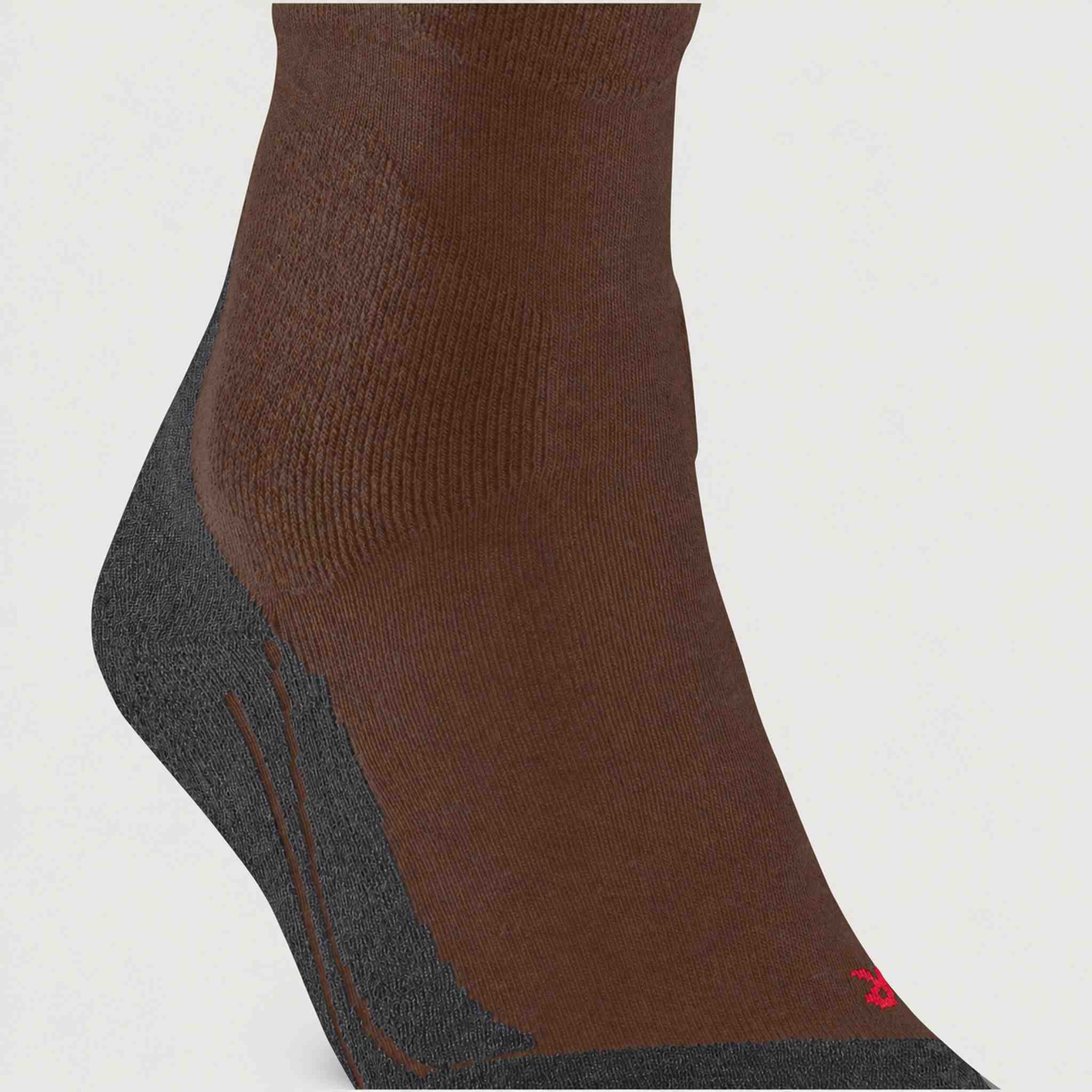 Falke SK2 Men’s Ski Socks in Chestnut – heel detail product view
