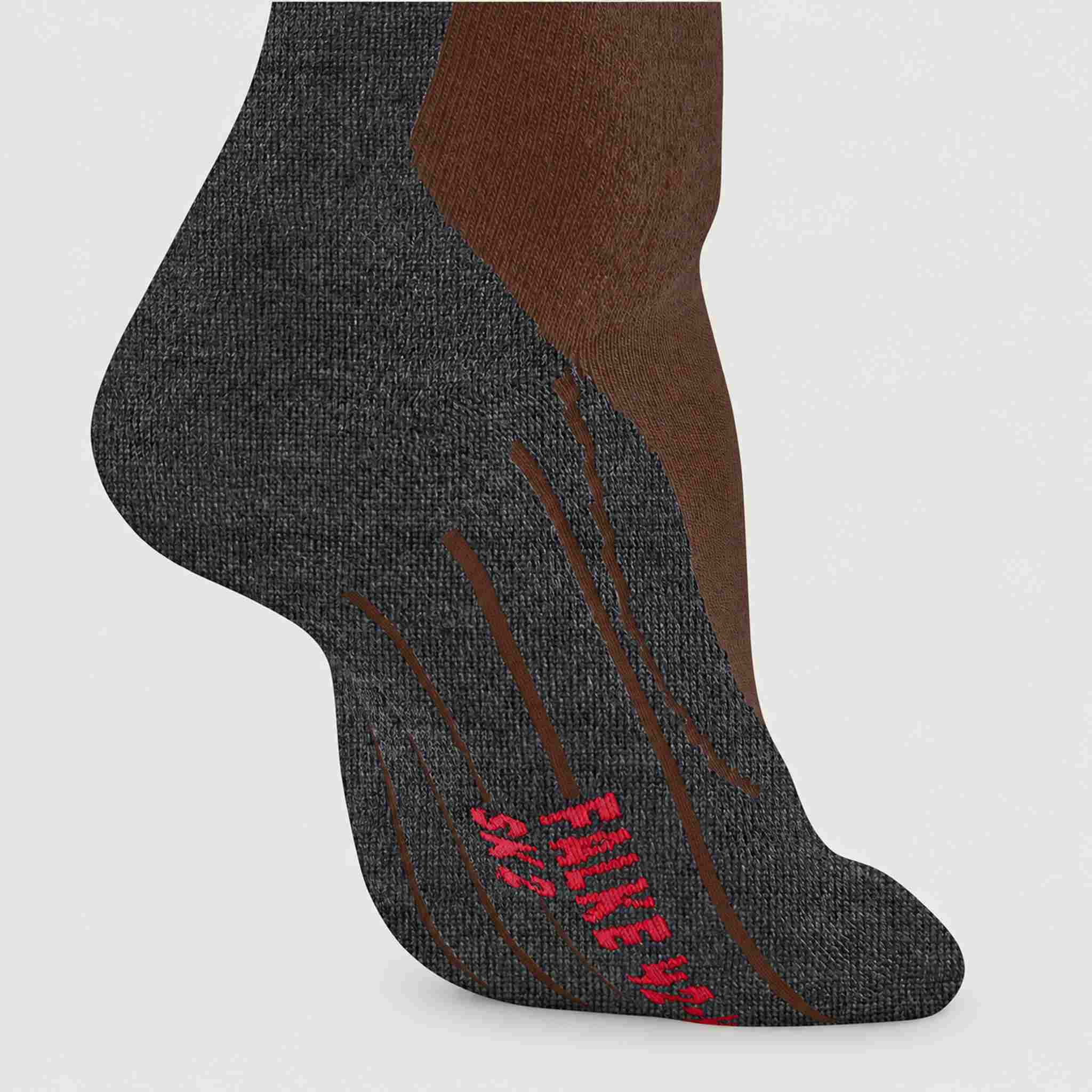 Falke SK2 Men’s Ski Socks in Chestnut – sole detail product view