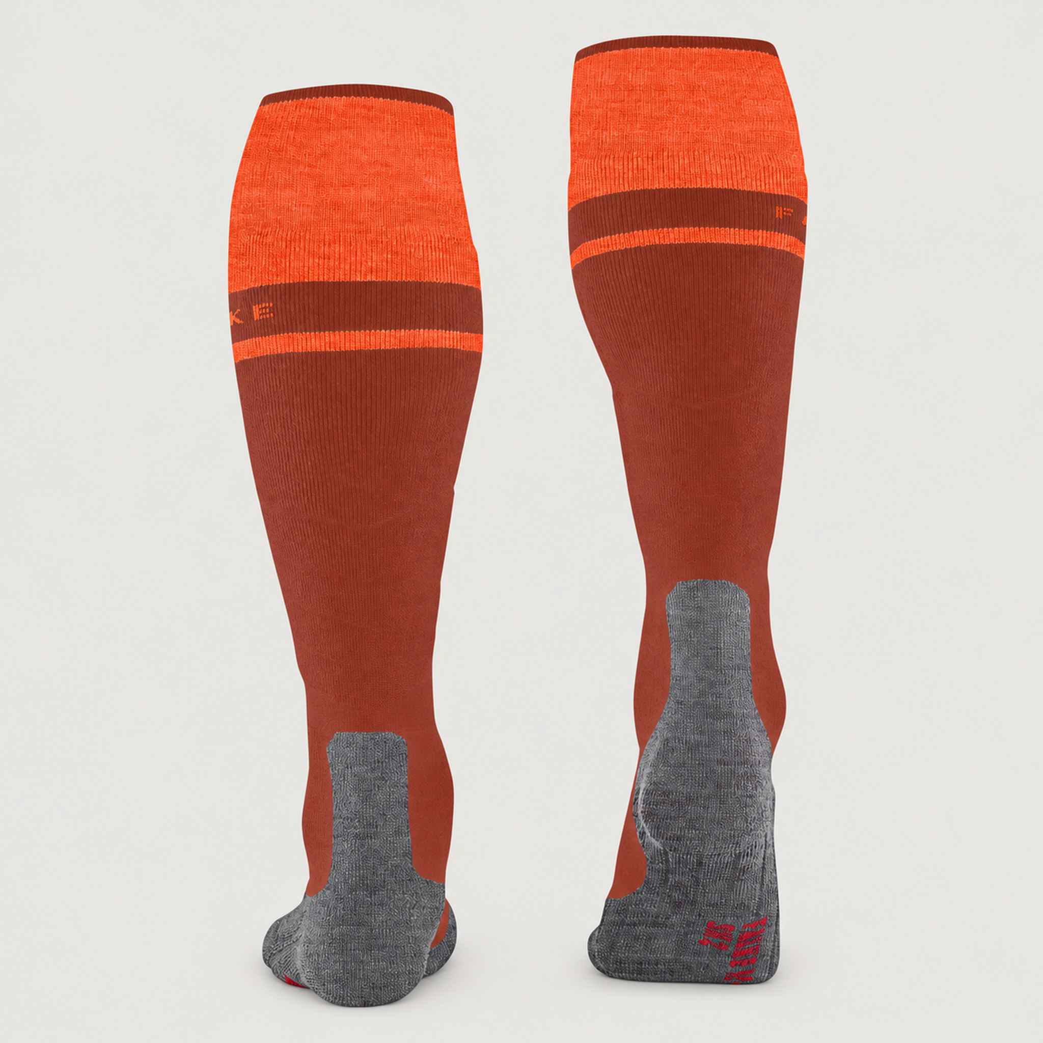 Falke SK2 Men’s Ski Socks in Chilly Orange – back product view