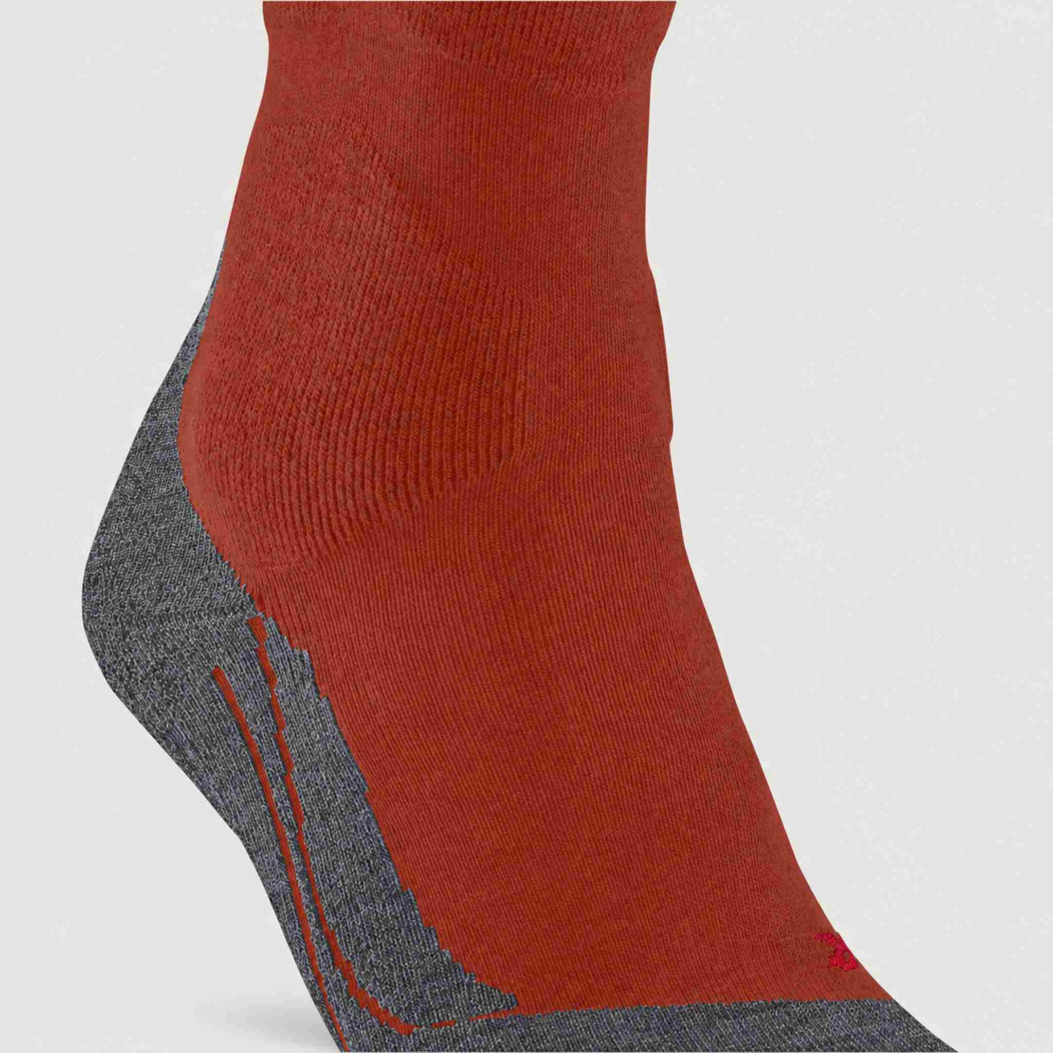 Falke SK2 Men’s Ski Socks in Chilly Orange – heel detail product view