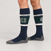 SK2 Men's Ski Socks in Space Blue — model side