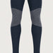 FALKE men's Thermozone full length baselayer leggings in Space Blue – feature detail view