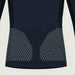FALKE men's Thermozone baselayer top in Space Blue – knit detail view