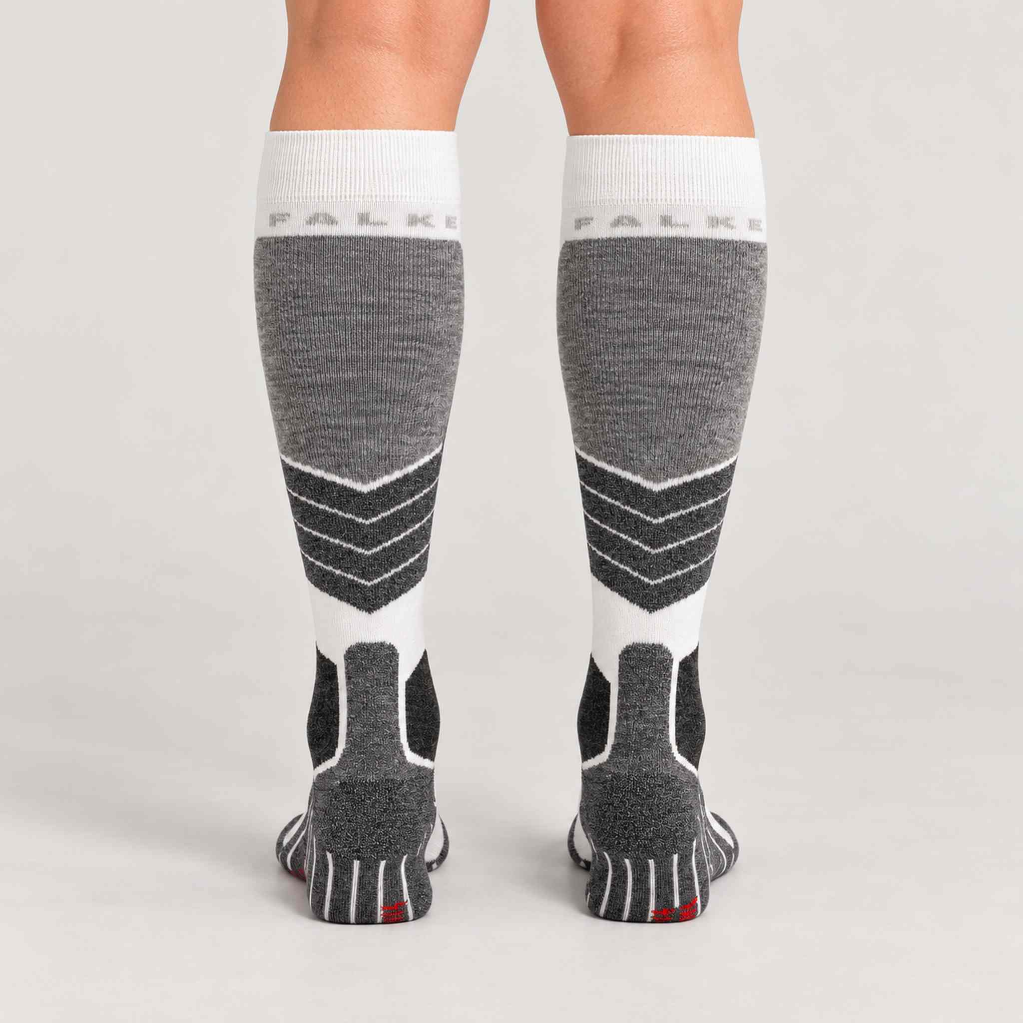 SK2 Women’s Ski Socks in White — model back