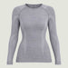 FALKE women's Wool Tech baselayer top in grey – front view