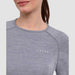 FALKE women's Wool Tech baselayer top in grey – fabric detail view