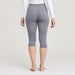 Falke women's Wool Tech 3/4 Leggings in Grey – model back