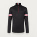 Fera mens Andre Half Zip in Black, product front.