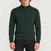 Fera men's Carlos Sweater in Hunter Green, front view on model.