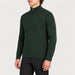 Fera men's Carlos Sweater in Hunter Green, side view on model.