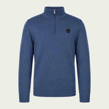 Fera men's Carlos Sweater in Marina Blue, front view.