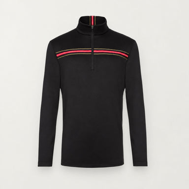 Fera mens Cole Half Zip in Black, product front.