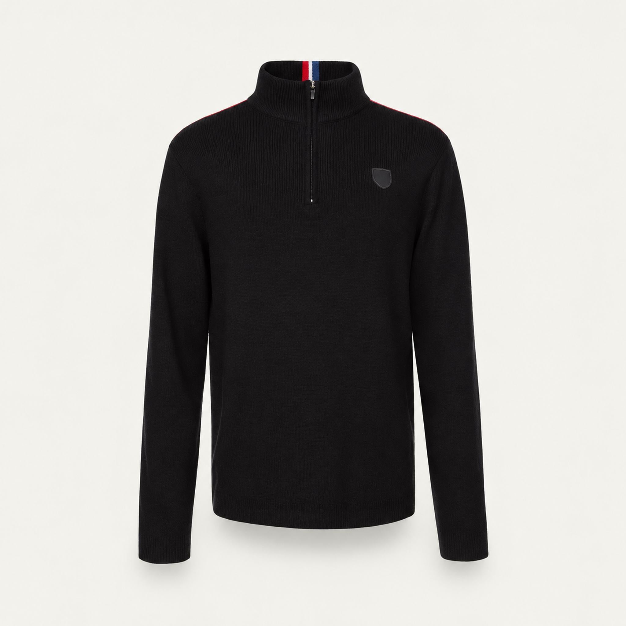 Fera mens Cruz Sweater in Black, product front.