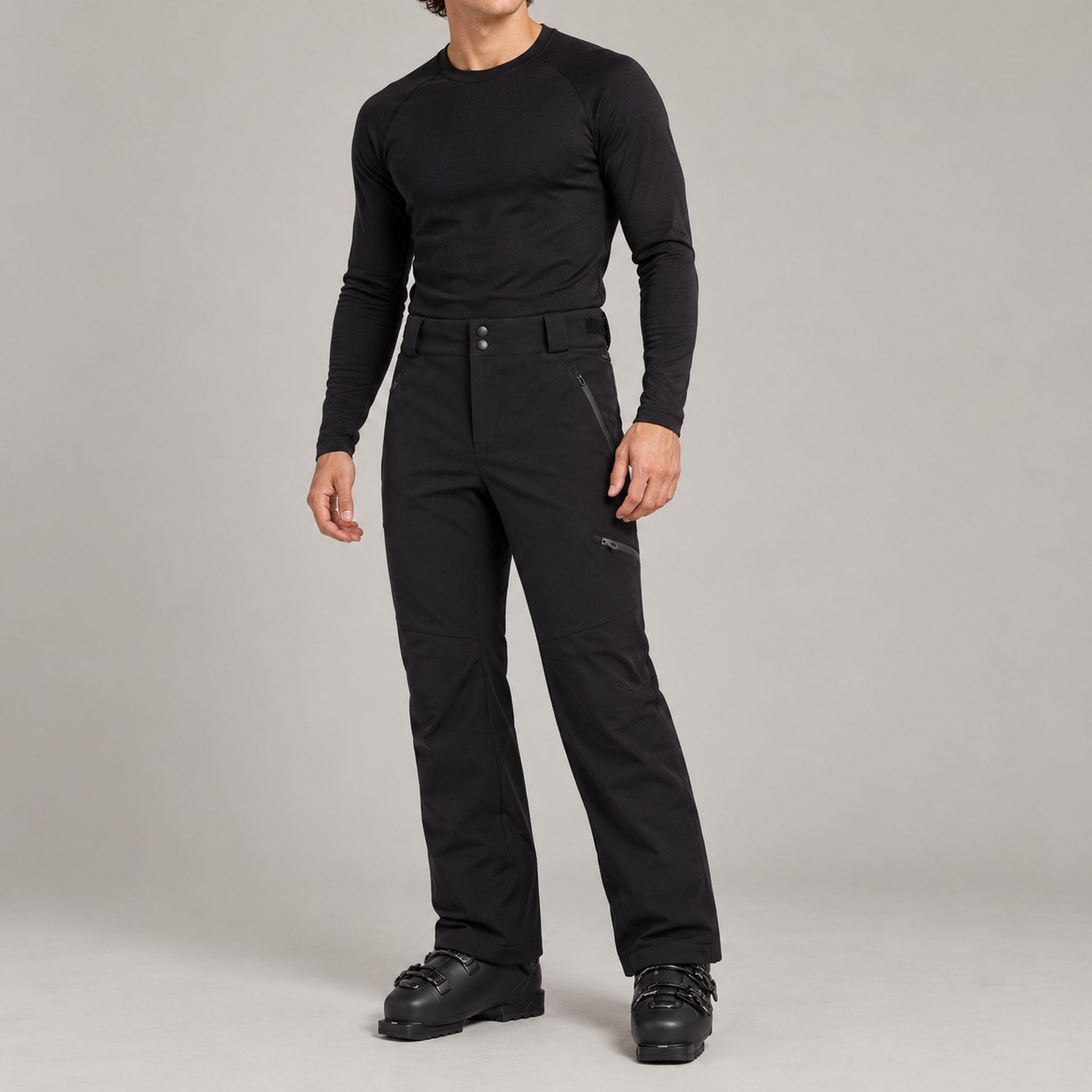 Fera men's Davos Pant in Black, model outfit