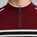 Fera Mathias Sweater Rich Red, collar detail