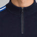 Fera Max Sweater Navy, collar detail