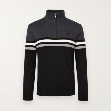 Fera mens Ronan Sweater in Charcoal, product front.