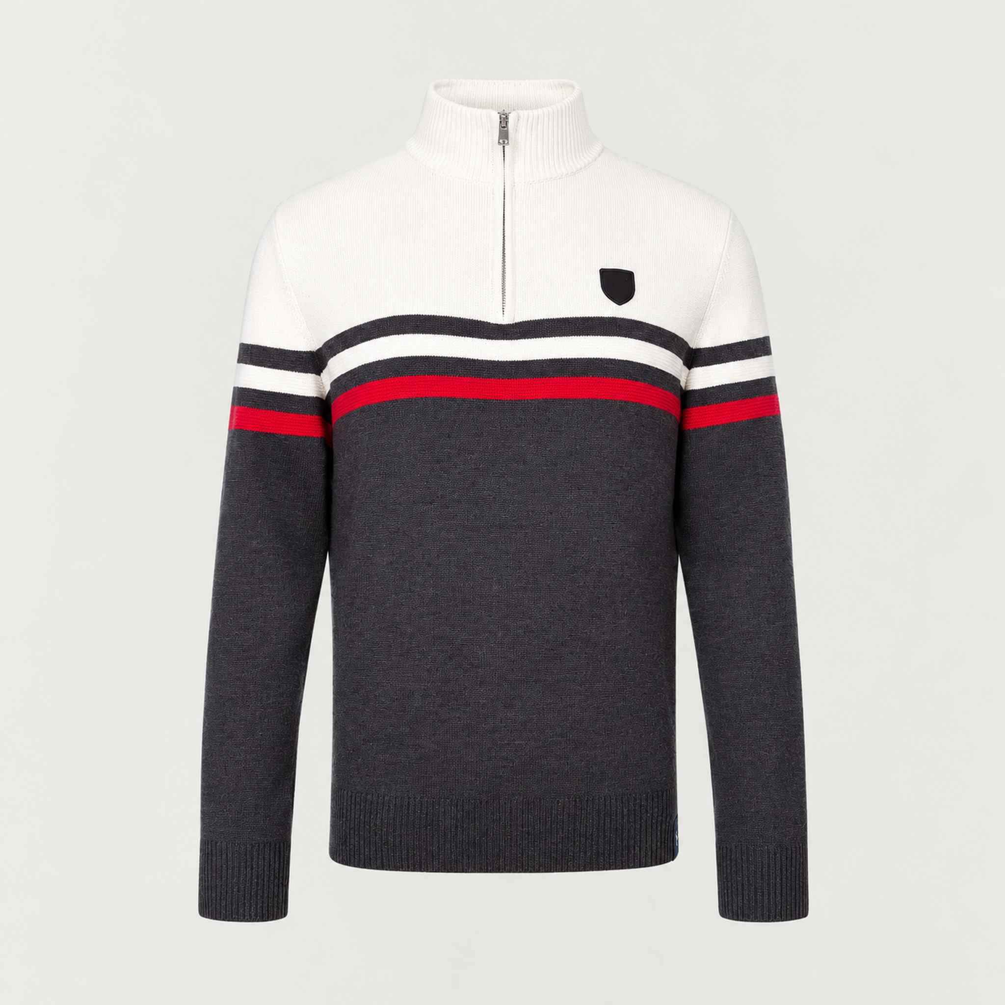 Fera mens Ronan Sweater in Winter White, product front.