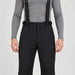 Fera men's Selkirk Pant in Black, waistband and suspender detail on model.