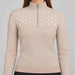Fera women's Amanda Sweater, model close up
