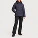 Fera women's Amy Ski Jacket in Indigo, full outfit on model.