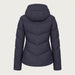 Fera women's Amy Ski Jacket in Indigo, back view.