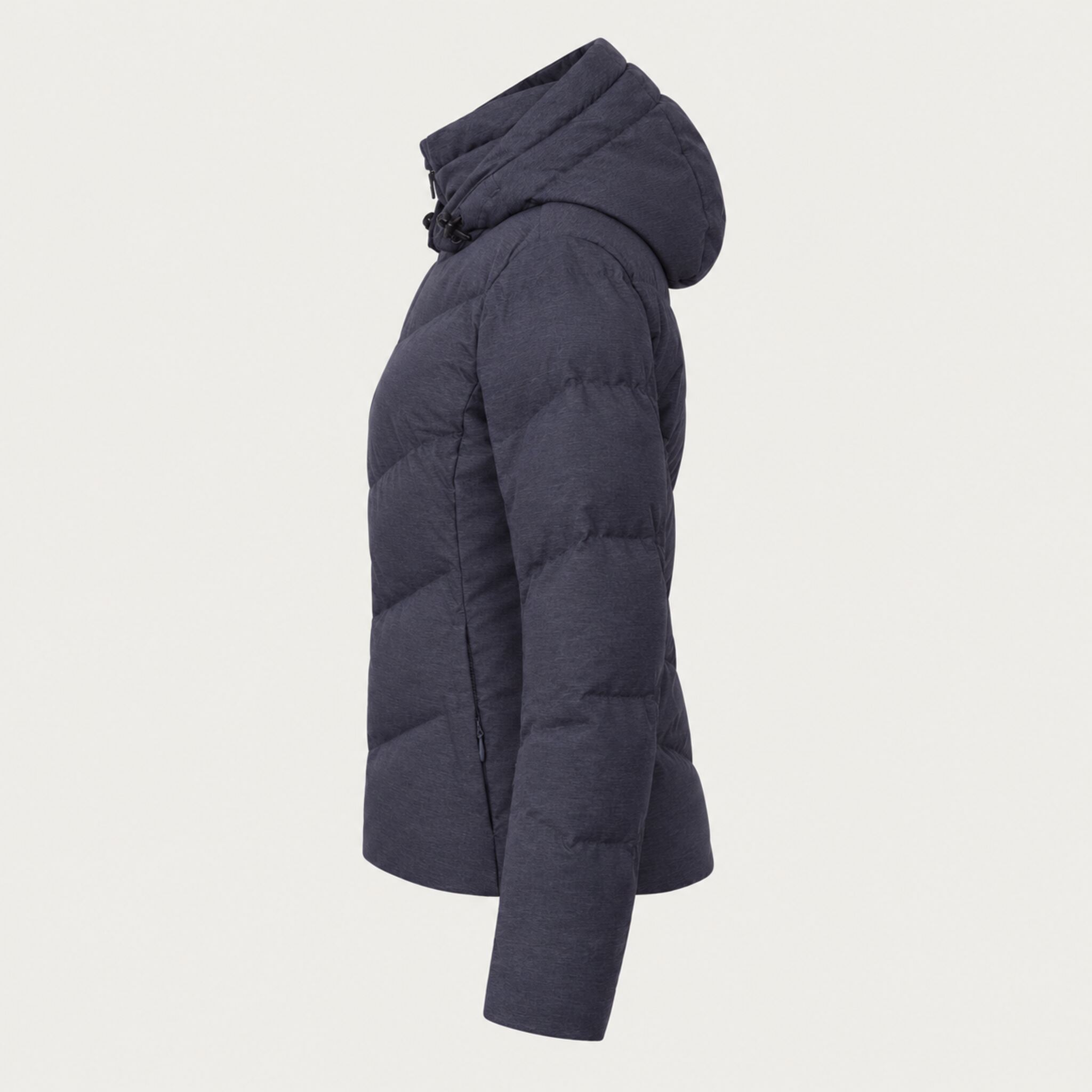 Fera women's Amy Ski Jacket in Indigo, side view.