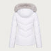 Fera women's Amy Ski Jacket in White, back view.