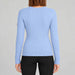 Fera women's Apres Sweater in Sky Blue, model back