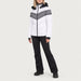 Fera women's Ariel Ski Jacket in White, full outfit on model.