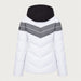 Fera women's Ariel Ski Jacket in White, back view.