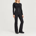 Fera women's Brooke Pant in Black, full outfit on model.