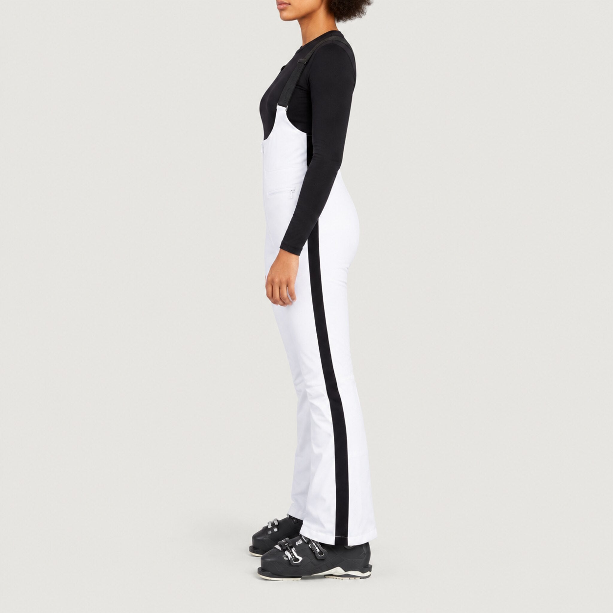 Fera women's Brooke Pant in White, side view on model.