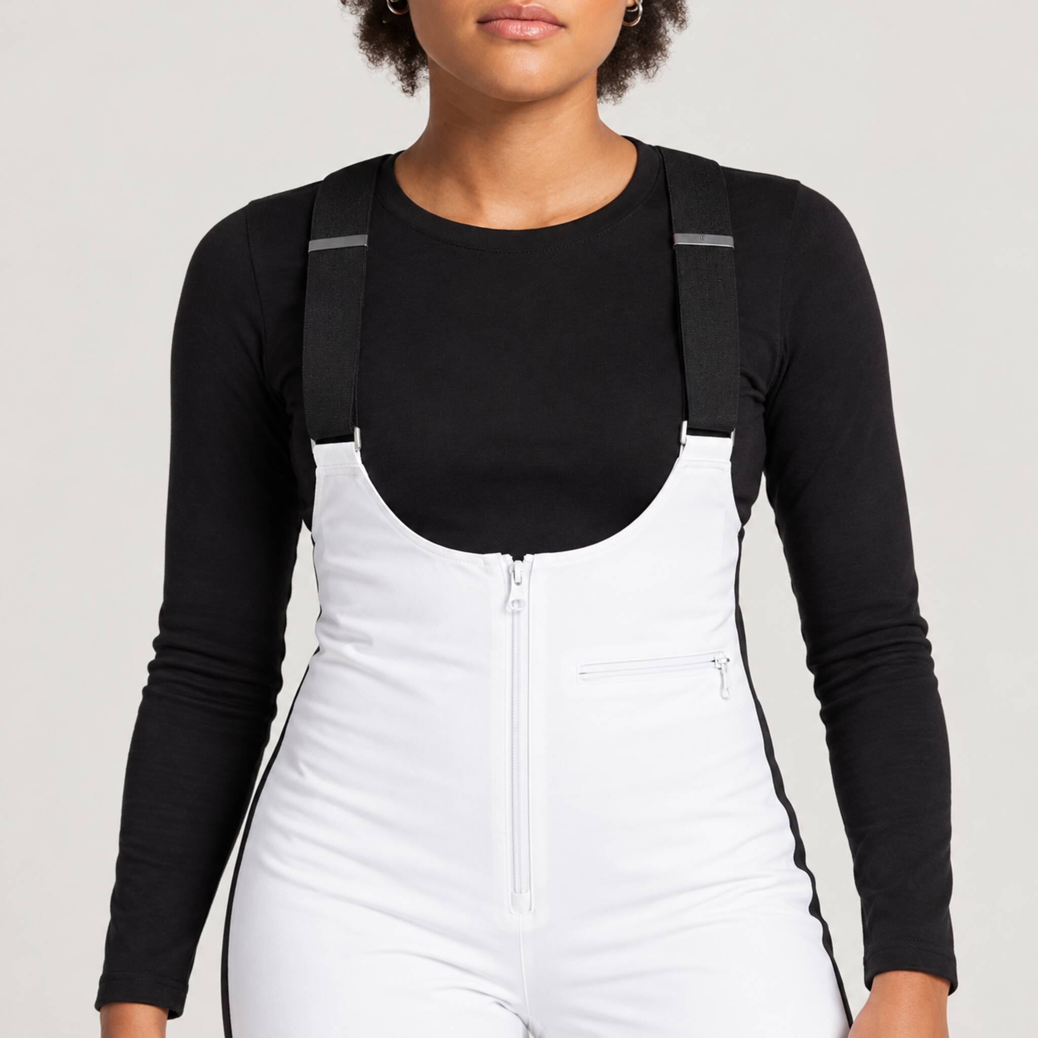 Fera women's Brooke Pant in White, close-up showing fabric and design.