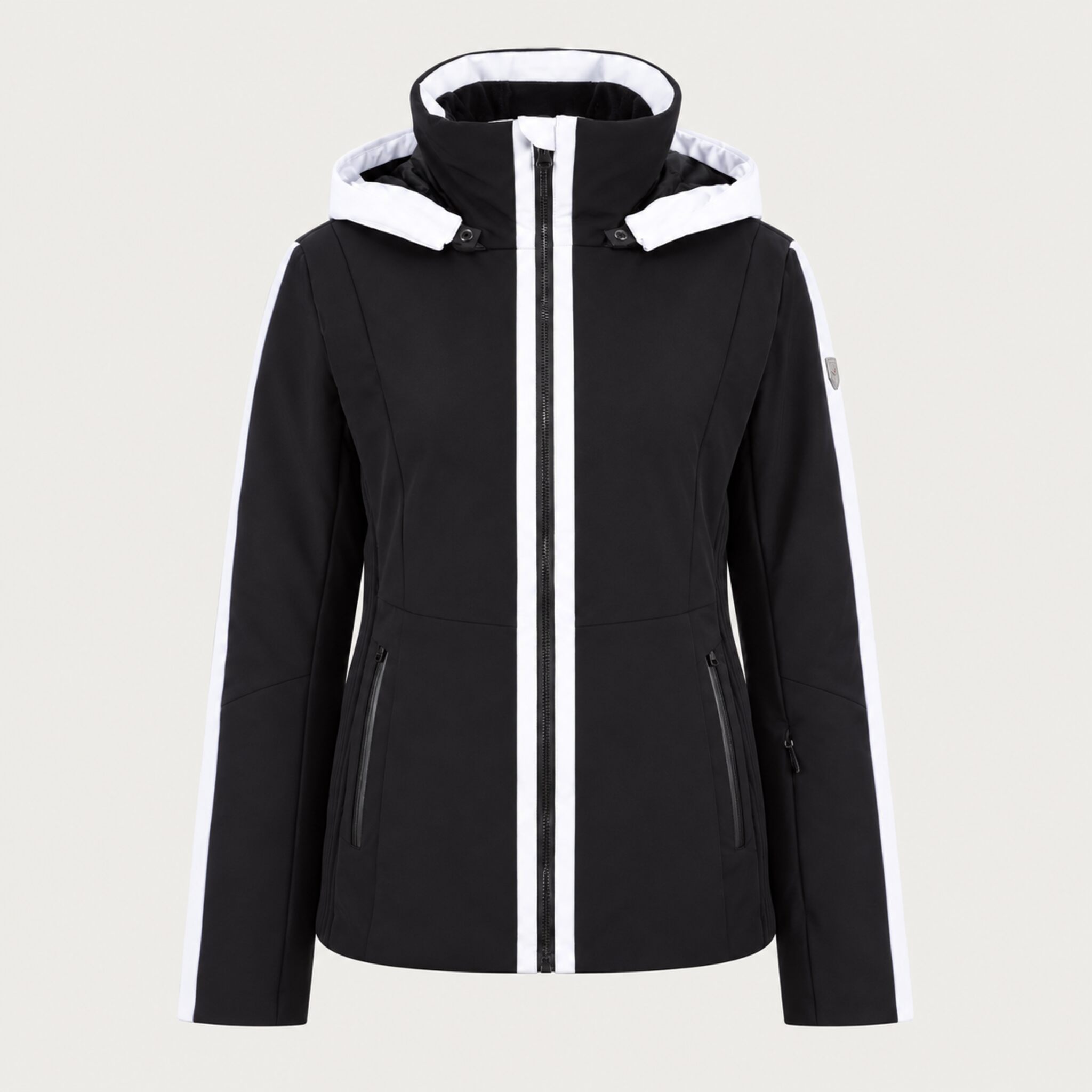 Fera women's Daniella Ski Jacket in Black, front view.