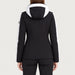Fera women's Daniella Ski Jacket in Black, back view on model.