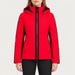 Fera women's Daniella Ski Jacket in Red, front view on model.