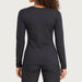 Fera women's Goggle Tee in Black, back view on model.