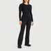 Fera women's High Heaven Pant in Black, full outfit on model.