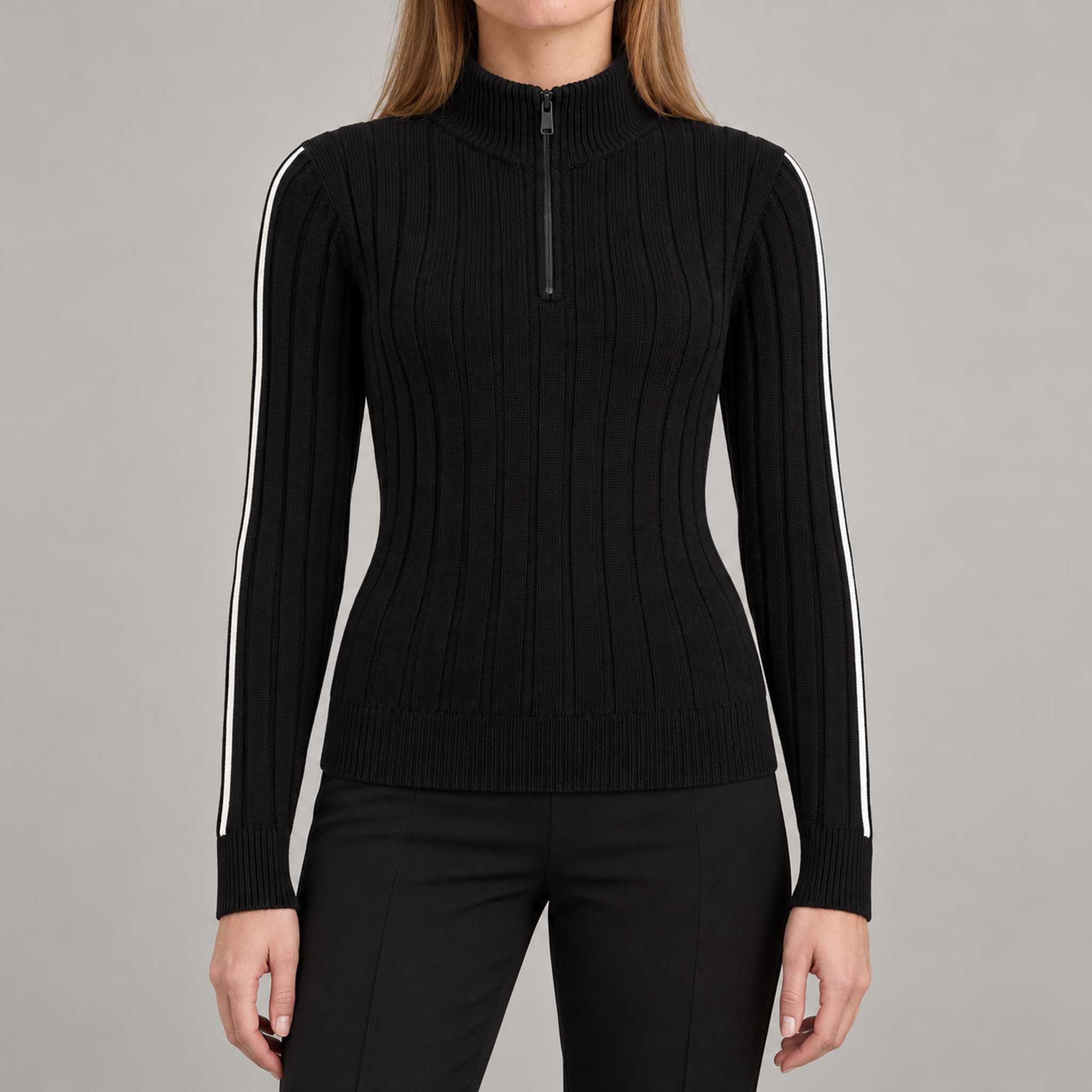 Fera women's Jeannie Sweater in Black, model front