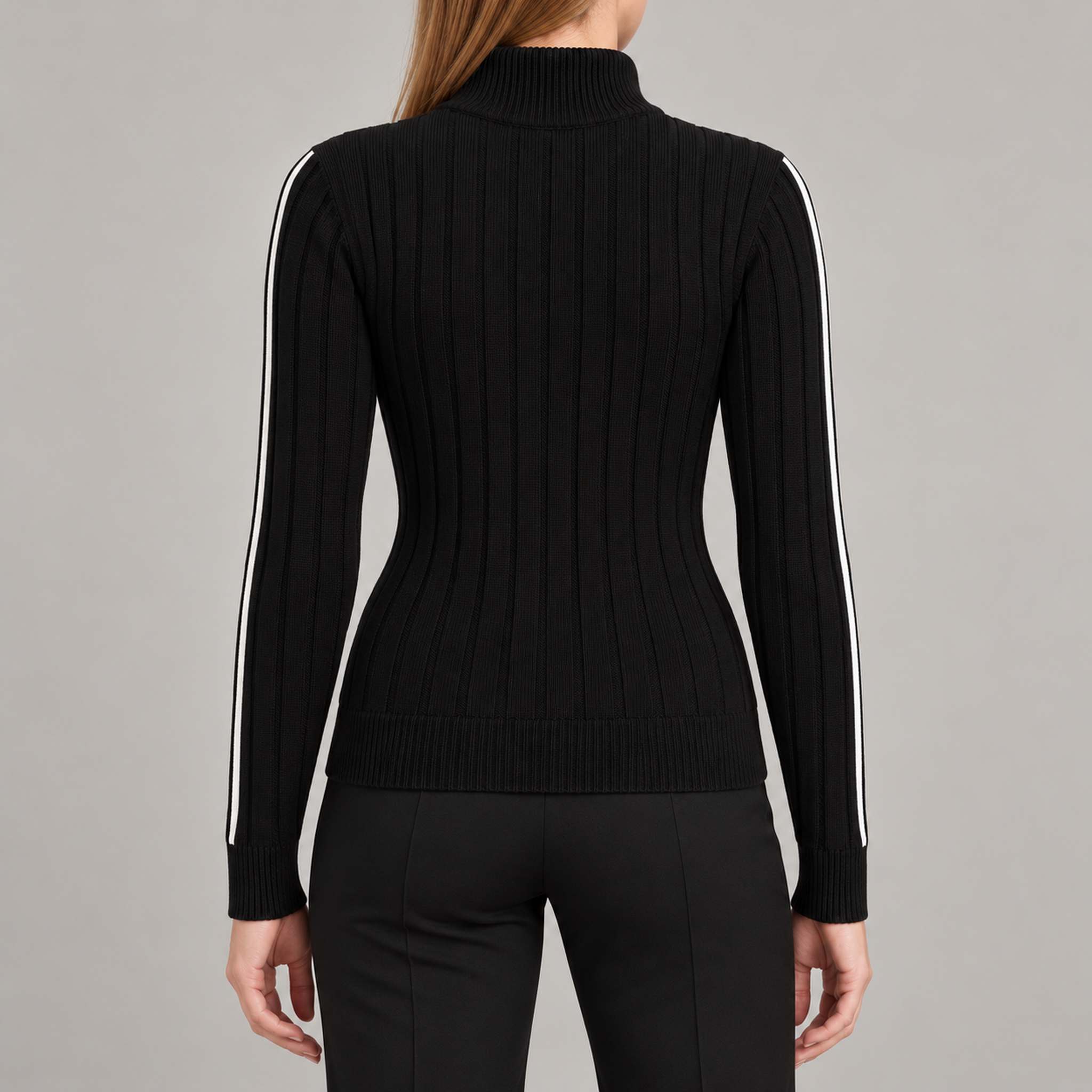 Fera women's Jeannie Sweater in Black, model back